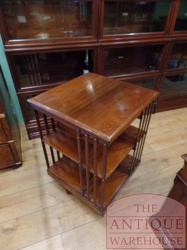 antieke mahoniehouten Britse boekenmolen circa 1900