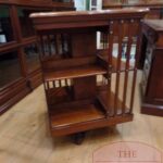 Antieke mahoniehouten Britse boekenmolen circa 1900 2