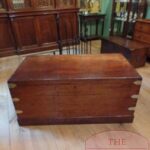 Antieke mahoniehouten campaign trunk circa 1850, Oxford 1