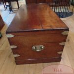 Antieke mahoniehouten campaign trunk circa 1850, Oxford 3
