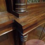 Antieke mahoniehouten Engelse breakfront boekenkast 3