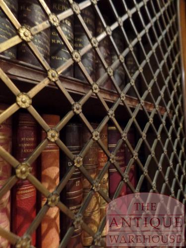 Antieke mahoniehouten Engelse breakfront boekenkast 4