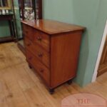 Antieke mahoniehouten Engelse ladekast 2