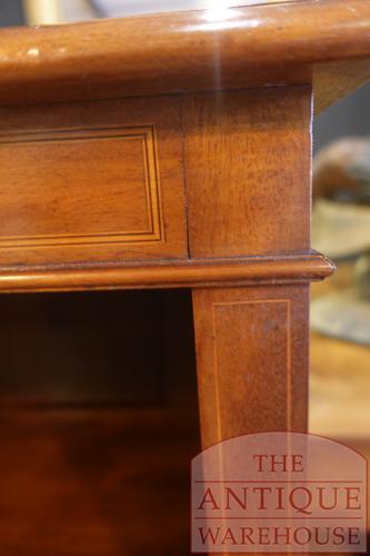 Antiek mahoniehouten Engels laag open boekenkastje 4