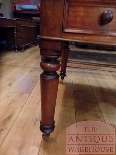 Antieke mahoniehouten Engelse partners schrijftafel 2