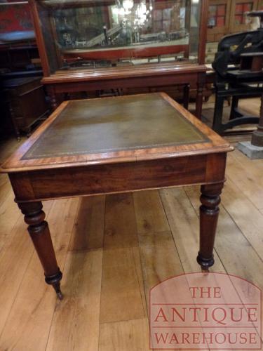 Antieke mahoniehouten Engelse partners schrijftafel 3