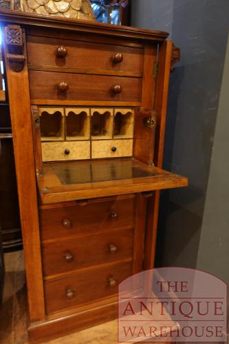 antieke mahoniehouten Engelse Wellington ladenkast