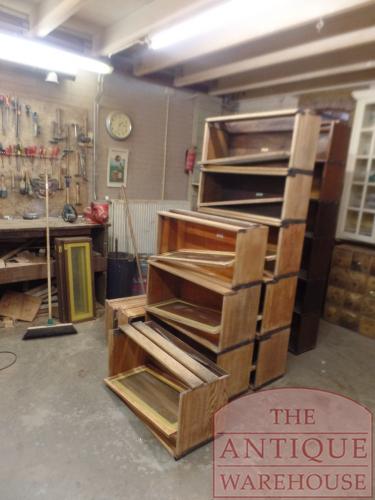 Antieke mahoniehouten Globe Wernicke bibliotheekhoekkast 4