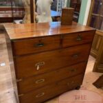 Antieke mahoniehouten ladekast, military chest circa 1870 1