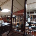 Antieke mahoniehouten passpiegel 1