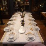 antieke mahoniehouten uitdraaitafel 1