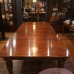antieke mahoniehouten uitdraaitafel 2