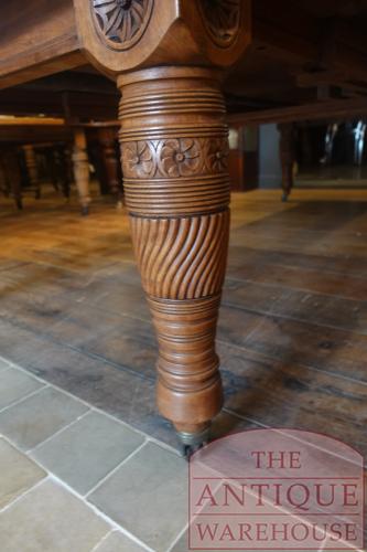 antieke mahoniehouten uitdraaitafel 4