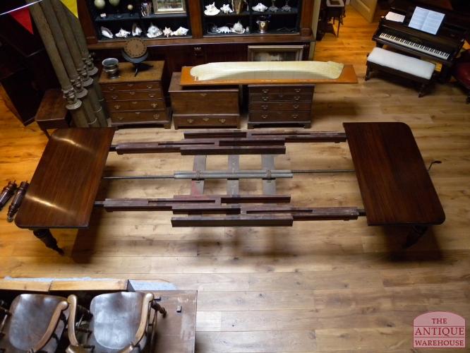 Antieke mahoniehouten wind-out eettafel 3