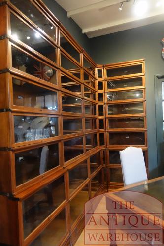 Antieke mahoniehouten zeldzame Globe Wernicke boekenkast opstelling 2