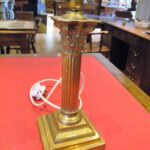 antieke messing lampenvoet 1