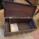 Antieke military kist in mahoniehout 2