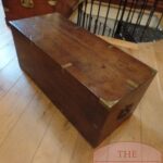 Antieke military kist in mahoniehout 3