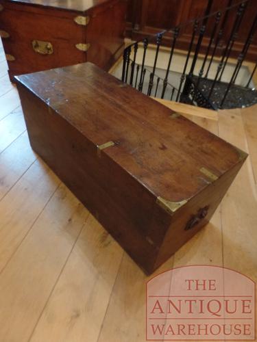 Antieke military kist in mahoniehout 3