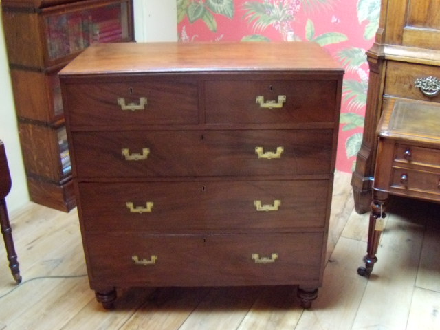 Antieke military ladekast circa 1850 3