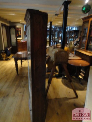 antieke ondiepe mahonie vitrinekast 2