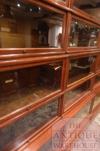 Antieke originele mahoniehouten Globe Wernicke boekenkast 3