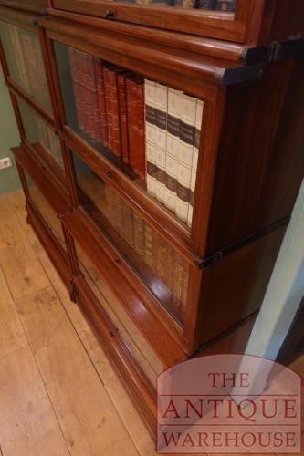 Antieke originele mahoniehouten Globe Wernicke stapelbare boekenkast 4