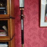 Antieke palisanderhouten scheepsbarometer 1