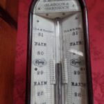 Antieke palisanderhouten scheepsbarometer 2