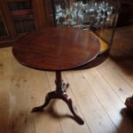 antiker runder Tilt-Top-Tisch, Weintisch 1