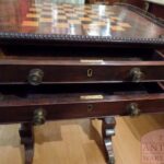 antieke schaaktafel van palisanderhout 2