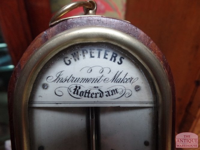 Antieke scheepsbarometer G.W. Peters 2