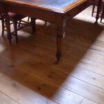 Antieke mahonie schrijftafel, campagnetafel 1