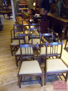 antieke set van acht Georgian stoelen, VERKOCHT