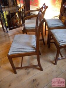 antieke set van zes mahonie stoelen, VERKOCHT