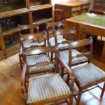 antieke set van zes mahonie stoelen 3