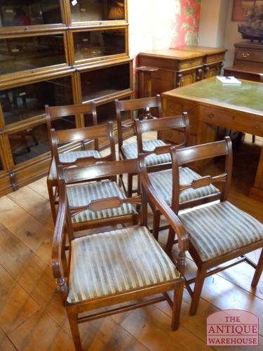 antieke set van zes mahonie stoelen 3