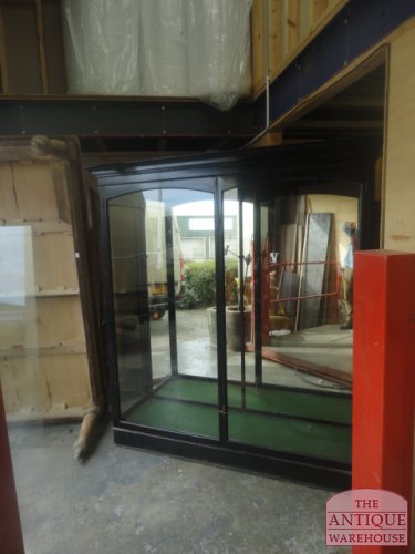 Antike schlichte, dunkle Mahagoni-Vitrine aus der Zeit um 1880 3