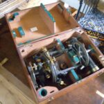 Antieke theodoliet met mahonie kist 1