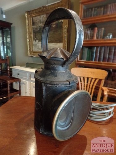 antieke trein lamp, VERKOCHT