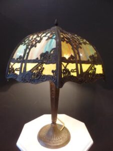 Antieke USA panel lamp, bureau lamp