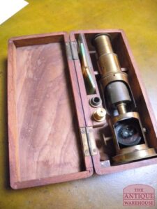 antieke veld microscoop, VERKOCHT