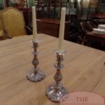 antieke verzilverde Engelse kandelaren 1