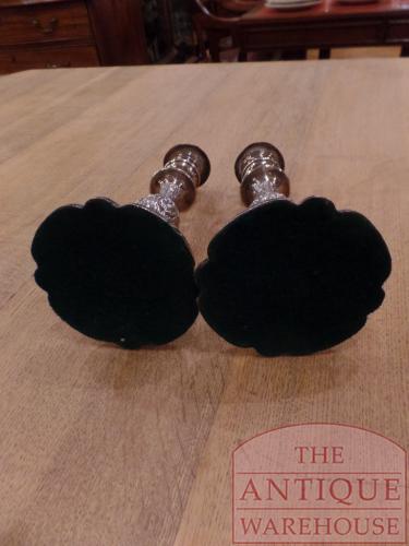 antieke verzilverde Engelse kandelaren 2