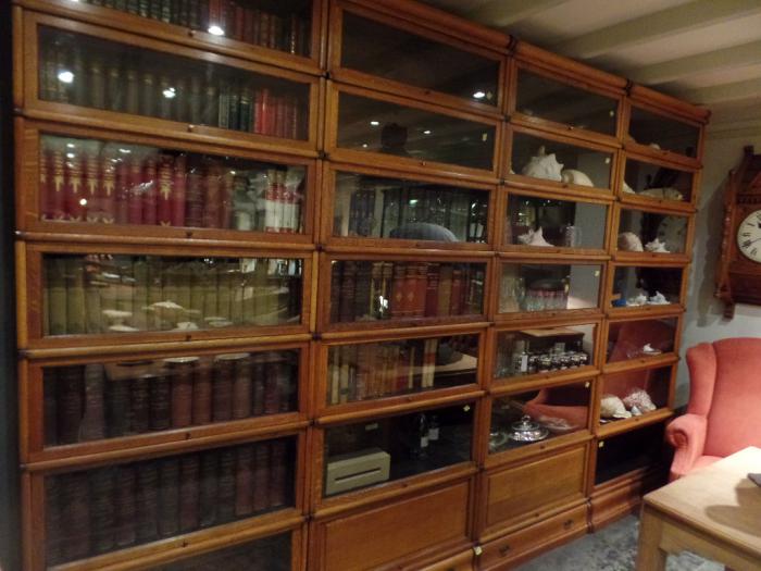 Antieke viervoudige eiken originele Globe Wernicke boekenkast 2