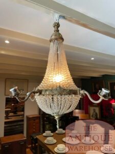 Antieke zakkroonluchter circa 1900