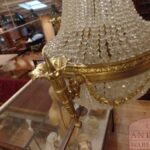 Antieke zakkroonluchter met drie kandelaren 2