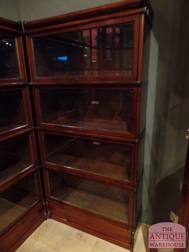 Antieke mahonie hoek Globe Wernicke boekenkast 2
