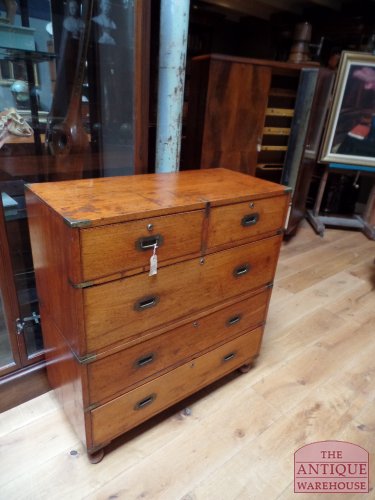 antique campaign chest, white's royal artillery Woolwich  VERKOCHT