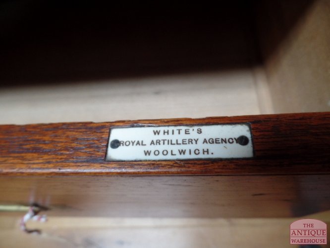 Antieke campaign chest, White’s Royal Artillery Woolwich 2